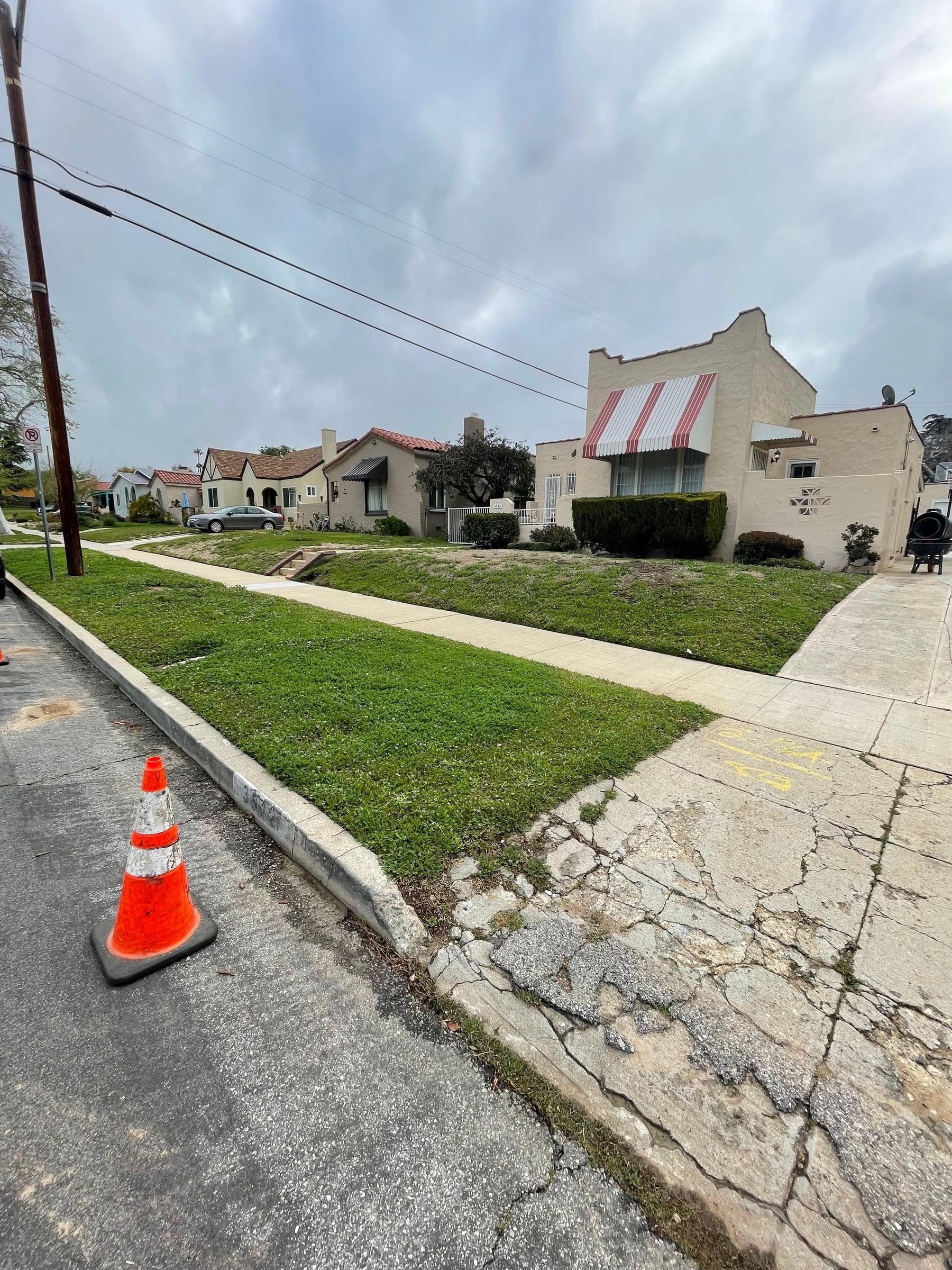 Front yard prior to landscape renovation